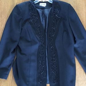 Black embroidered blazer